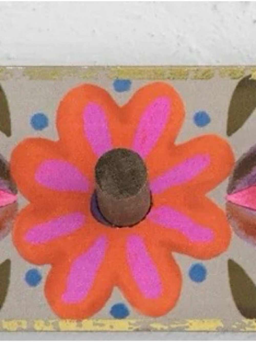 NATURAL LIFE Floral Wall Hook Rack-Pink Flower - Picture 4 of 10